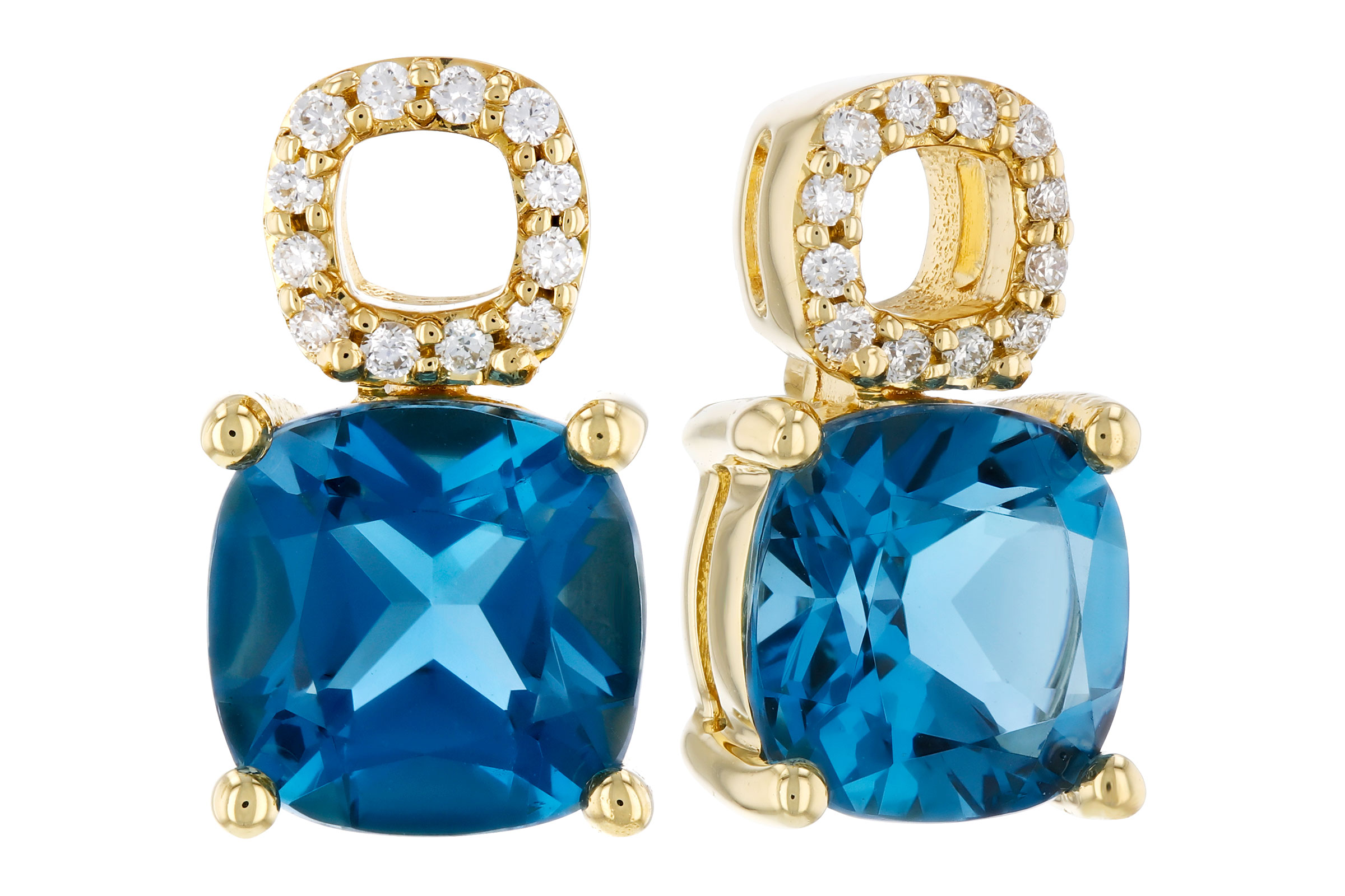 H275-84143: EARR 1.92 TW LONDON BLUE TOPAZ 1.98 TGW (6MM LBT)