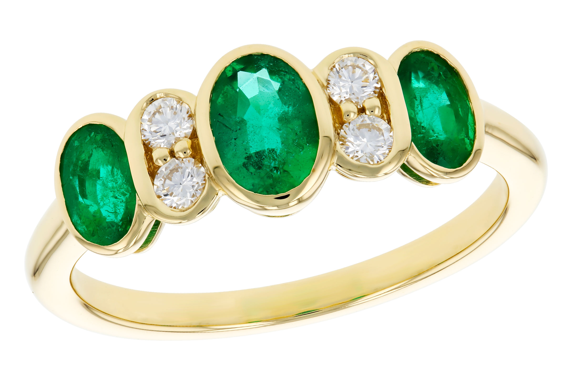 H275-85034: LDS RG .90 TW EMERALD 1.05 TGW