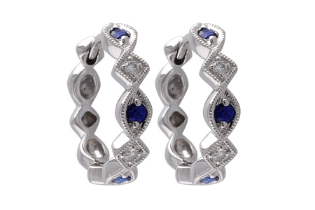 K001-27734: EARRINGS .20 SAPP .25 TGW