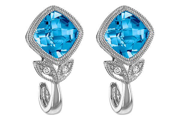 K187-70525: EARR 2.12 BLUE TOPAZ 2.14 TGW