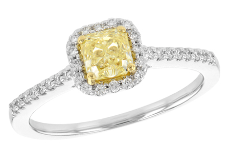 K188-59598: LDR .67 LGT FANCY YELL DIA .86 TW (EGL D14042811)