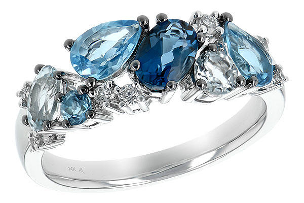 K189-45998: LDS RG 2.05 BLUE TOPAZ 2.16 TGW