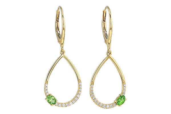 K190-44152: EARR .33 GREEN GARNET .49 TGW