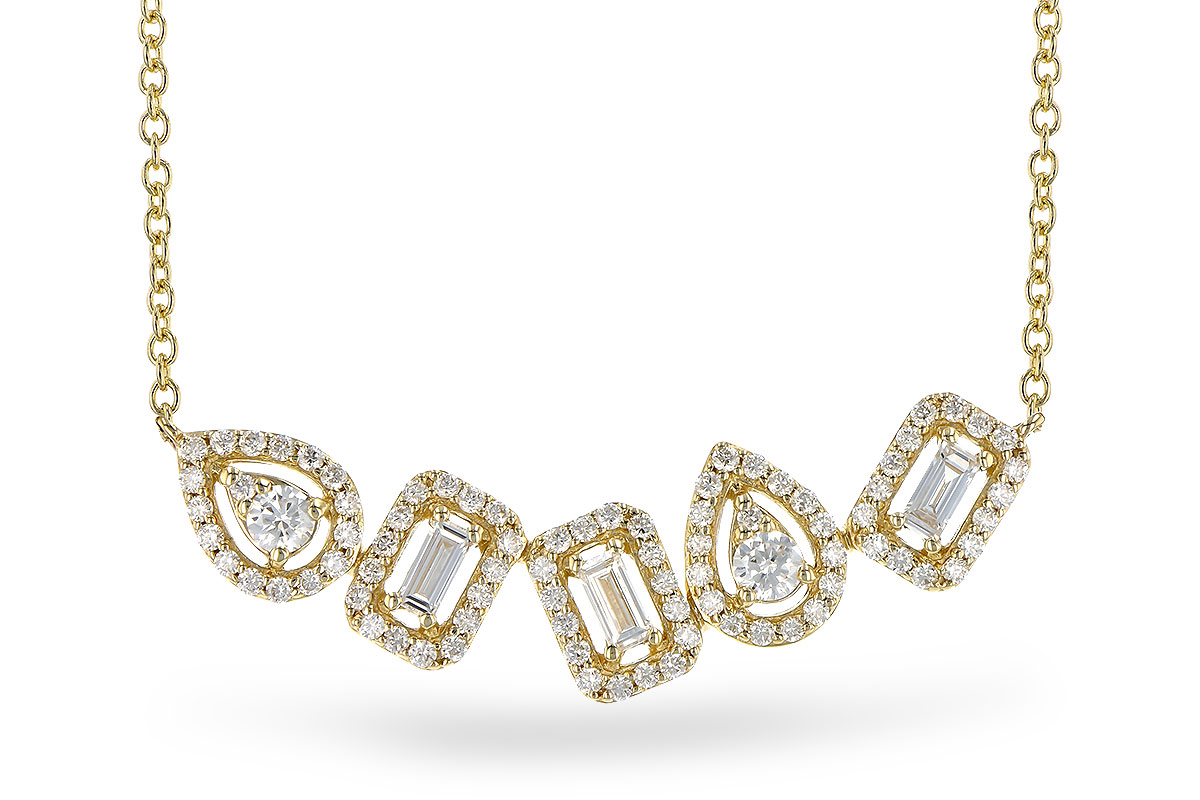 K273-13207: NECK .15 TW BAGUETTES .55 TW (18")