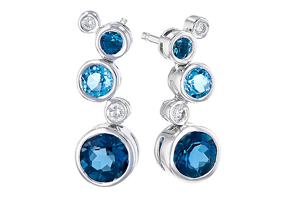 K273-15989: EARR 2.27 BLUE TOPAZ 2.40 TGW