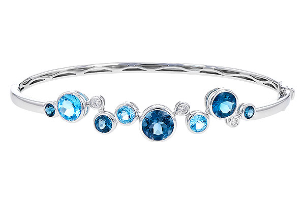 K274-00489: BANGLE 3.95 TW BLUE TOPAZ 4.06 TGW