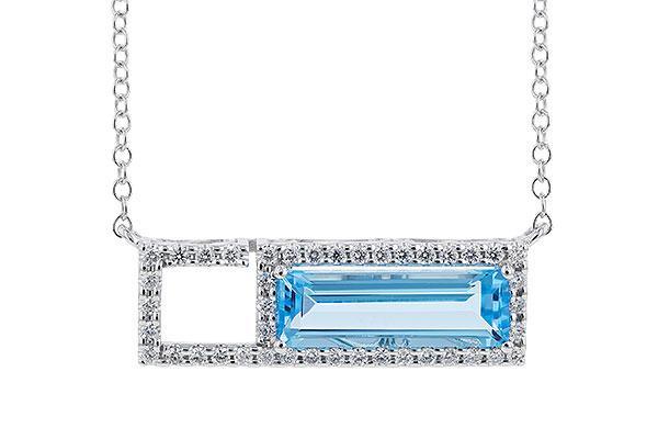 K274-02307: NECK 1.44 BLUE TOPAZ 1.60 TGW