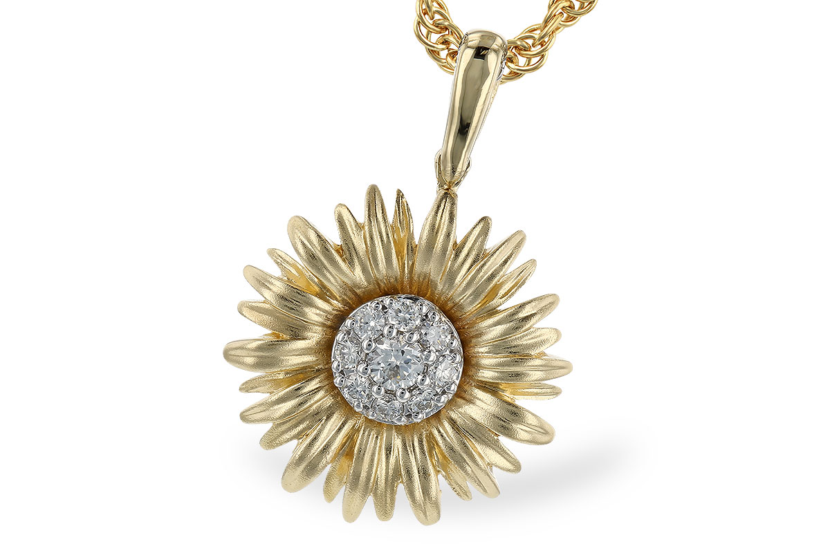 K274-04143: E274-03244 WITH YG PETALS / WG SETTING .10 TW