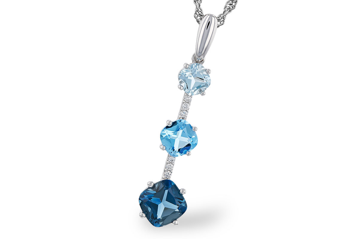 K274-92343: NECK 1.87 TW BLUE TOPAZ 1.90 TGW