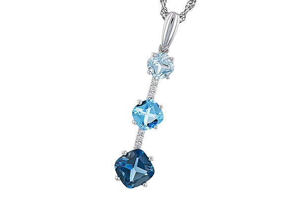 K274-92343: NECK 1.87 TW BLUE TOPAZ 1.90 TGW