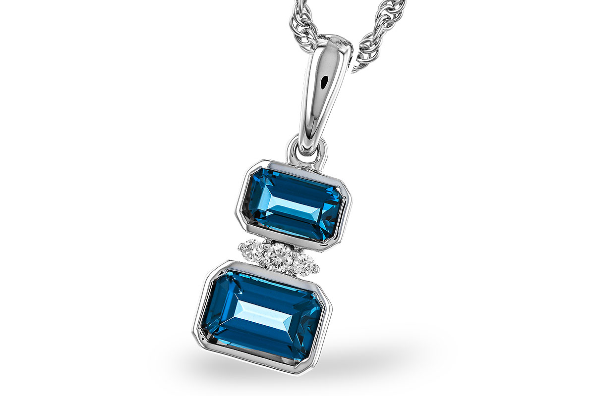 K274-93243: NECK .95 TW LONDON BLUE TOPAZ .98 TGW