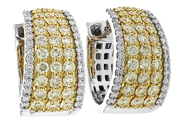 K274-95989: EARRINGS 1.52 YELLOW DIAS 1.96 TW