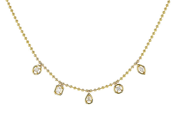 K274-98698: NECKLACE .50 TW FANCY CUT DIAS (18")