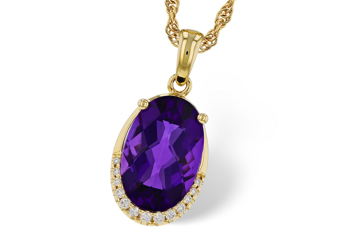 K274-99552: NECKLACE 2.70 AMETHYST 2.76 TGW (12x8MM OV)