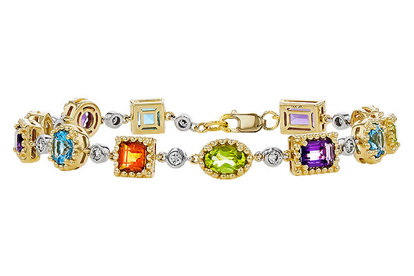 K274-99589: BRACELET 4.63 SEMI-PREC (AMY,BT,CIT,PER) 5.05 TGW
