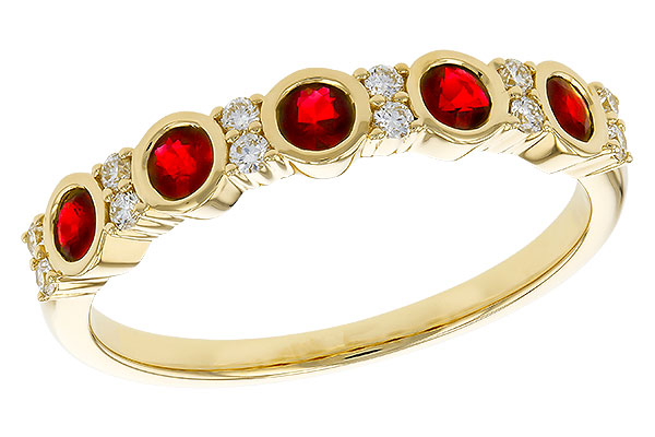 K274-99607: LDS WED RG .33 TW RUBY .45 TGW