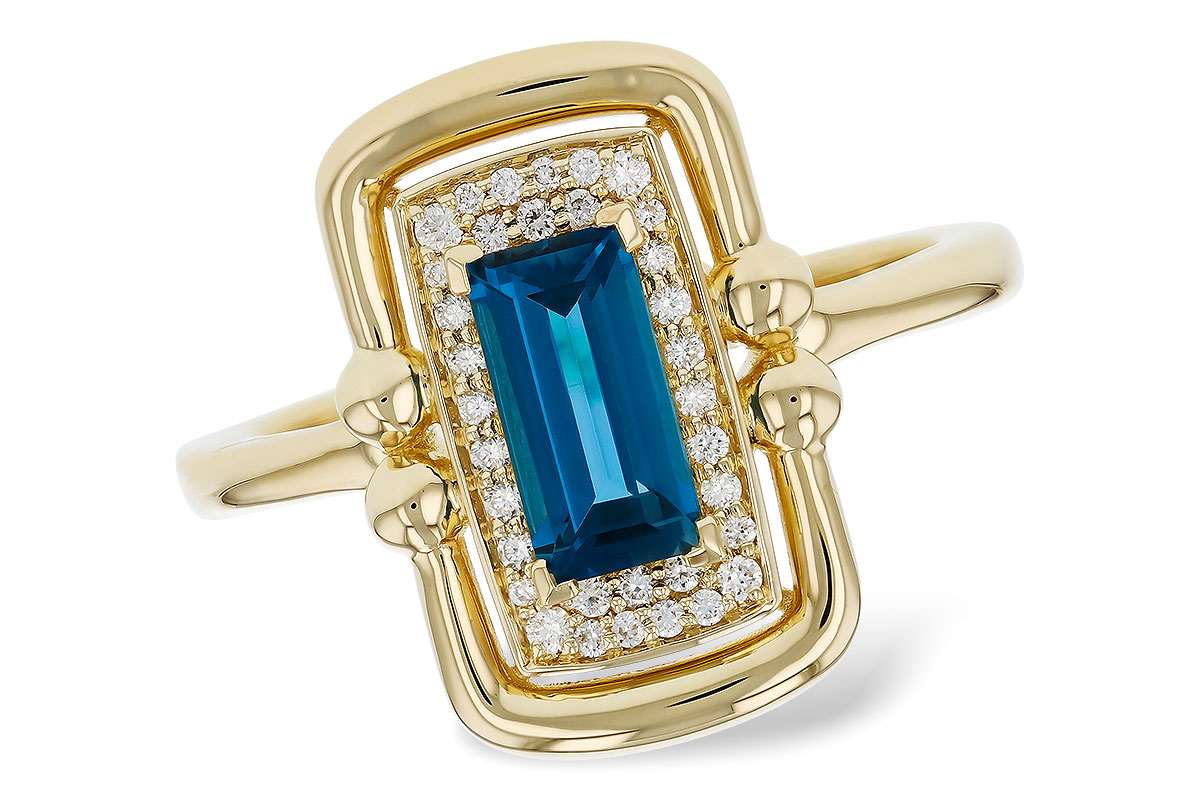 K275-82316: LDS RG .84 LONDON BLUE TOPAZ .96 TGW (8x4MM LBT)