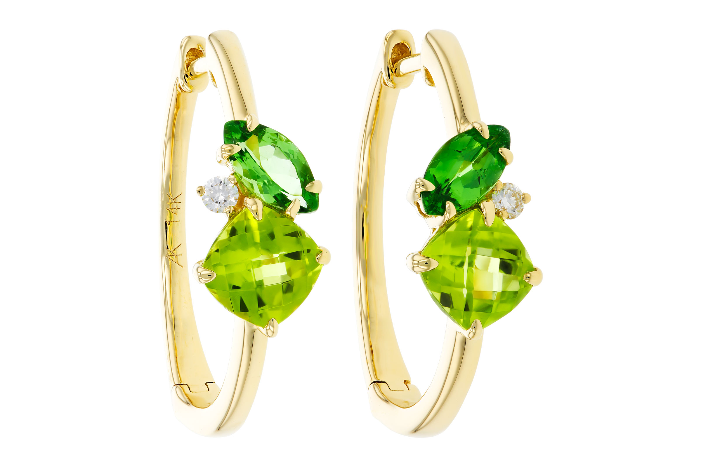 K275-84107: EARRINGS 1.69 TW SEMI-PREC (PER,TSAV) 1.73 TGW