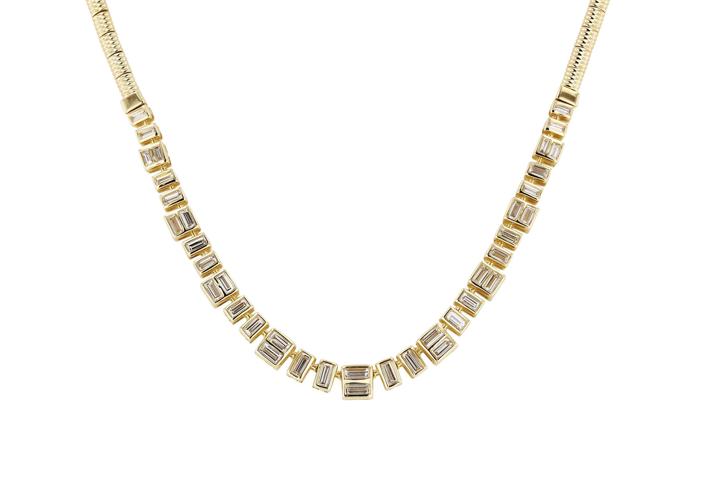 K275-84134: NECKLACE 1.80 TW BAGUETTES (17")