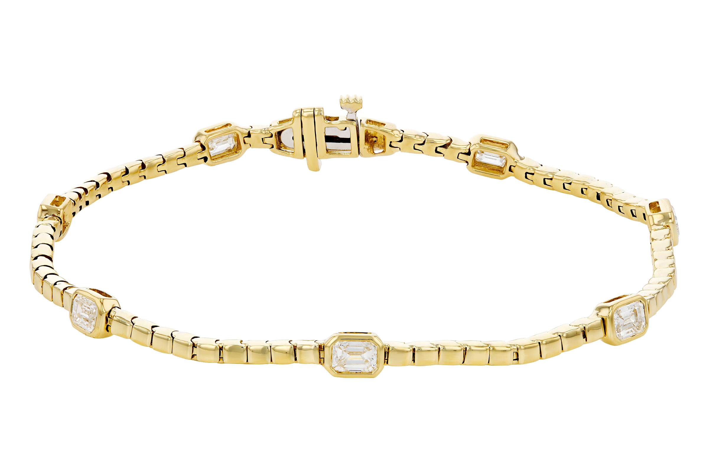 K275-84152: BRACELET 1.32 TW EMERALD CUT DIA (7")