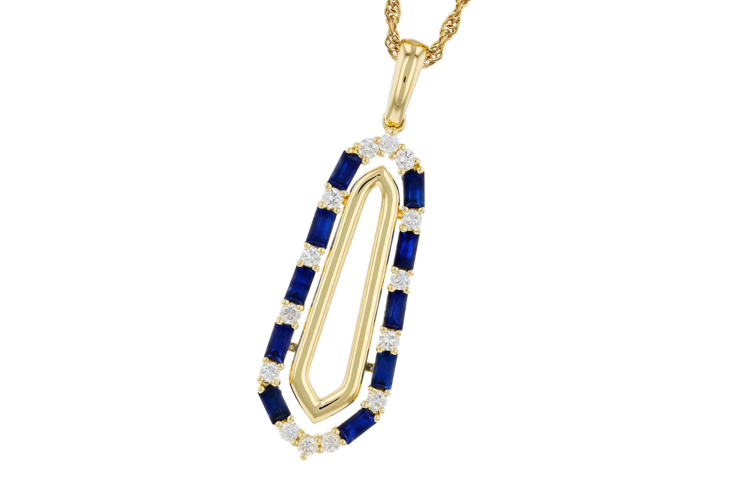 K275-85052: NECKLACE .74 TW SAPPHIRE .94 TGW