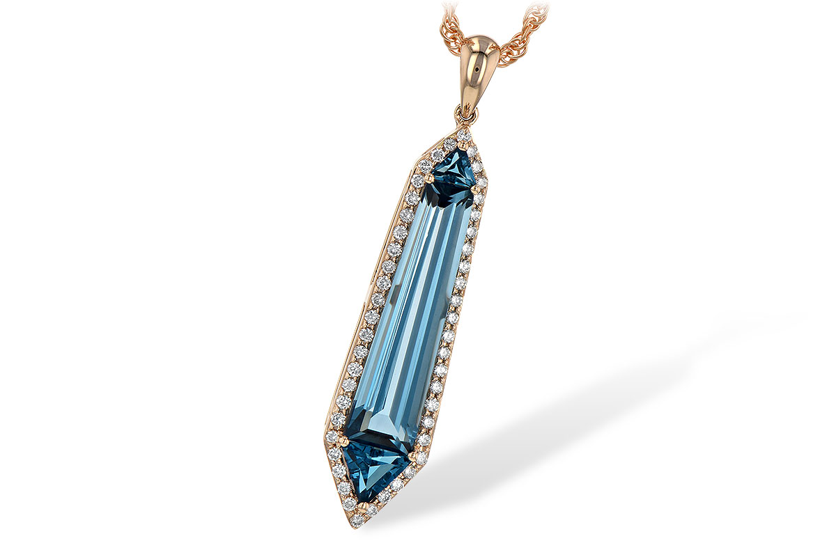 L190-36880: NECK 3.47 LONDON BLUE TOPAZ 3.70 TGW