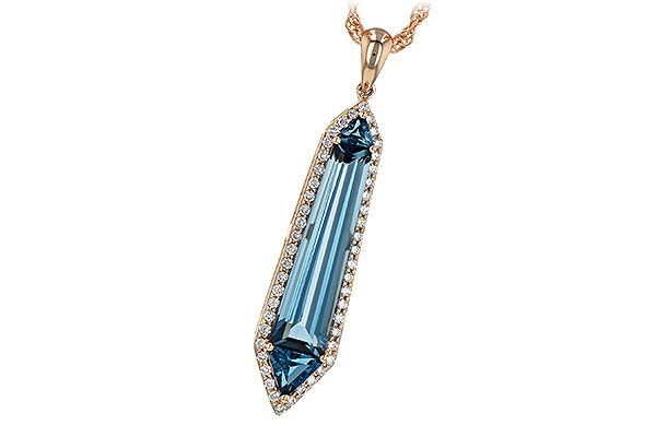 L190-36880: NECK 3.47 LONDON BLUE TOPAZ 3.70 TGW