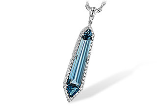 L190-36880: NECK 3.47 LONDON BLUE TOPAZ 3.70 TGW