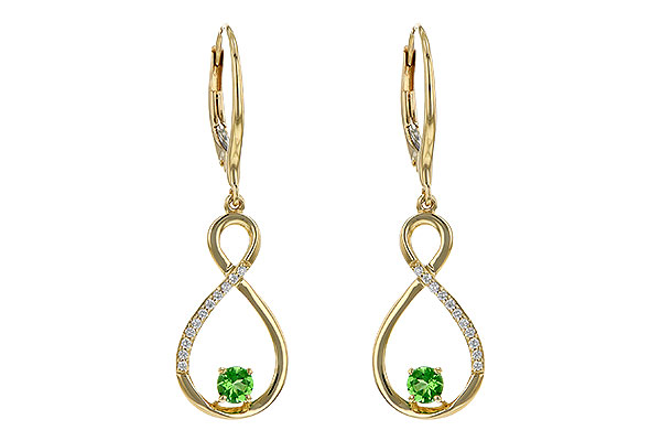 L273-09552: EARR .32 GREEN GARNET .40 TGW