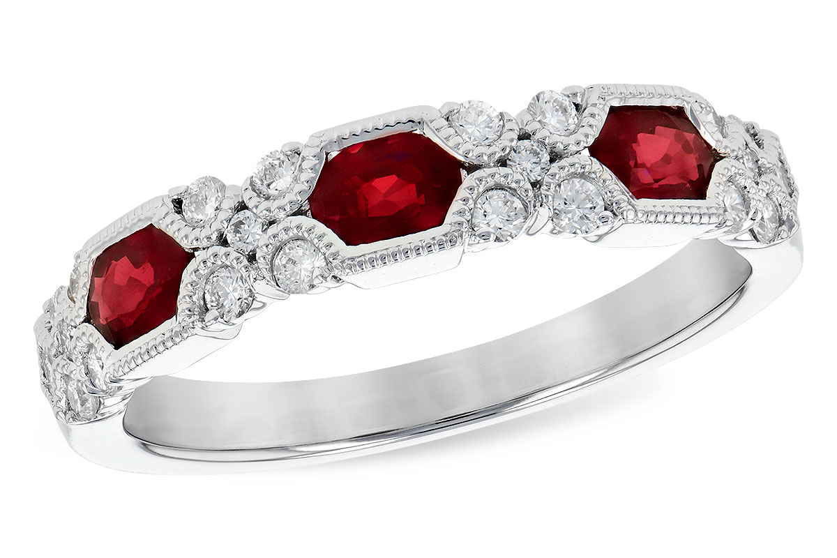 L273-13198: LDS WED RG .74 RUBY 1.00 TGW (4x3MM RUBY)