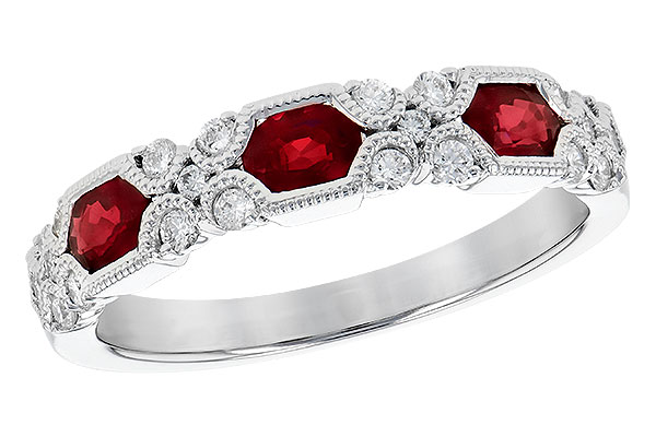 L273-13198: LDS WED RG .74 RUBY 1.00 TGW (4x3MM RUBY)