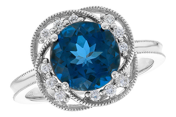 L274-03261: LDS RG 2.90 LONDON BLUE TOPAZ 3.05 TGW (9MM LBT)