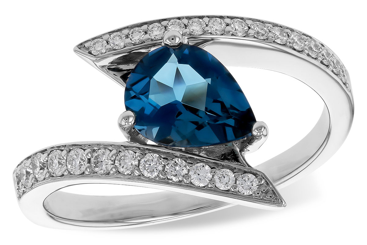 L274-92307: LDS RG 1.04 LONDON BLUE TOPAZ 1.28 TGW (8x6MM)