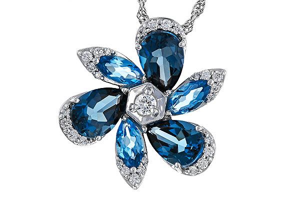 L274-95034: NECKLACE 3.03 BLUE TOPAZ 3.22 TGW