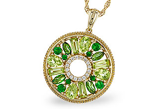L274-95043: NECKLACE 1.47 SEMI-PREC (PER & GR.GT) 1.52 TGW