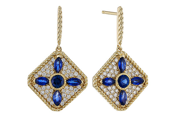 L274-95934: EARRINGS 1.03 TW SAPPHIRE 1.46 TGW