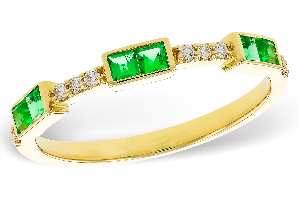 L274-95980: LDS WED RG .23 TW EMERALD .30 TGW