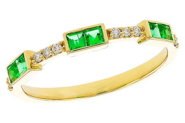 L274-95980: LDS WED RG .23 TW EMERALD .30 TGW