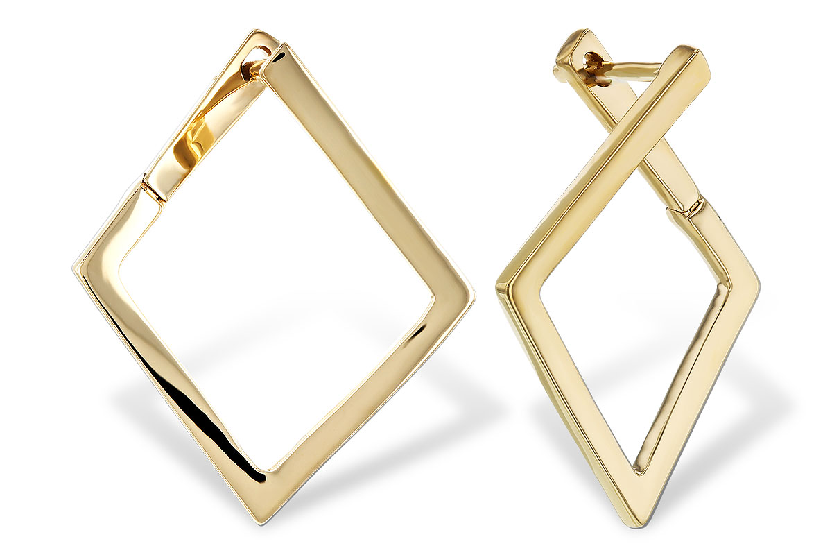 L274-96880: GOLD EARRINGS (23MM)