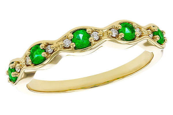 L274-99561: LDS WED RG .21 TW EMERALD .27 TGW