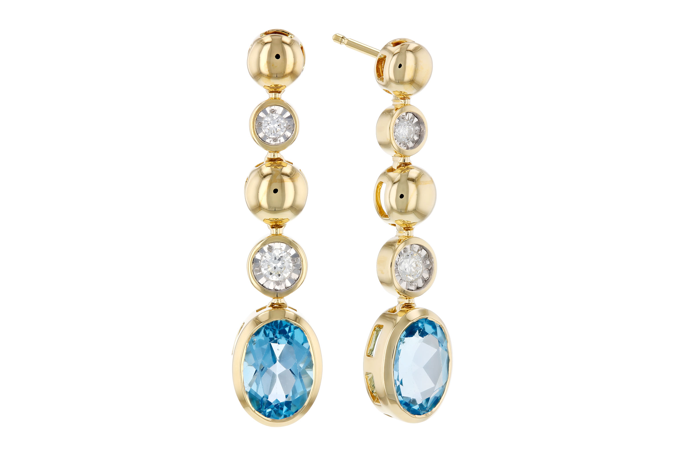 L275-83252: EARRINGS 1.66 TW BLUE TOPAZ 1.76 TGW