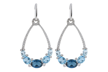 M188-57770: EARR 3.75 BLUE TOPAZ 4.17 TGW