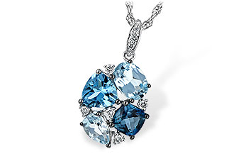 M189-46825: NECK 2.60 BLUE TOPAZ 2.70 TGW