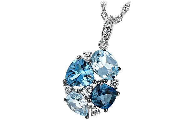 M189-46825: NECK 2.60 BLUE TOPAZ 2.70 TGW