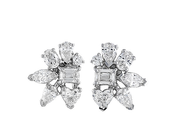 M274-06870: EARRINGS .90 TW FANCY CUT DIAS