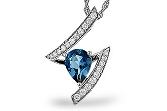 M274-92307: NECK 1.04 LONDON BLUE TOPAZ 1.23 TGW (8x6MM)