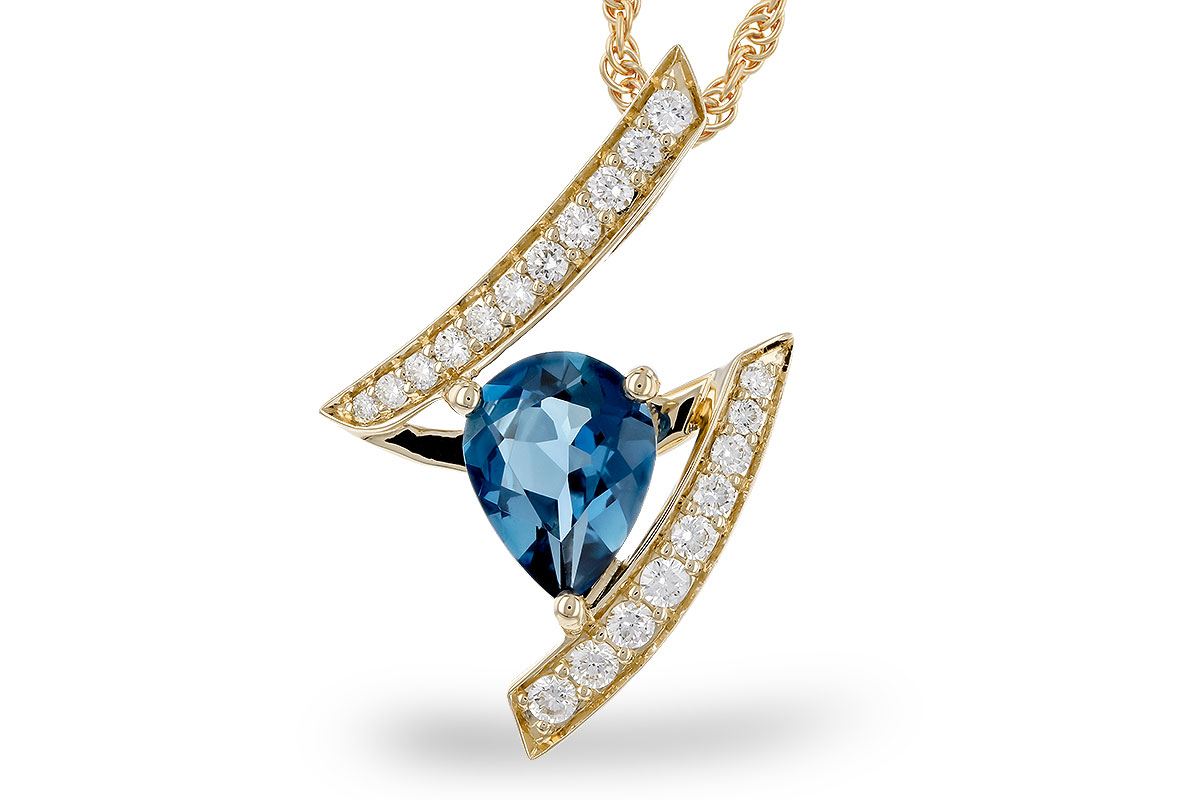M274-92307: NECK 1.04 LONDON BLUE TOPAZ 1.23 TGW (8x6MM)