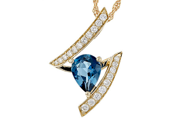 M274-92307: NECK 1.04 LONDON BLUE TOPAZ 1.23 TGW (8x6MM)