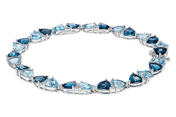 M274-93243: BRACELET 12.20 BLUE TOPAZ 12.50 TGW (7")
