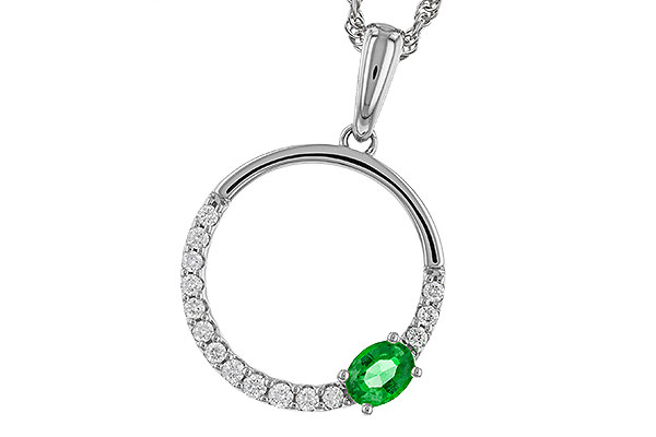 M274-94116: NECKLACE .19 EMERALD .34 TGW
